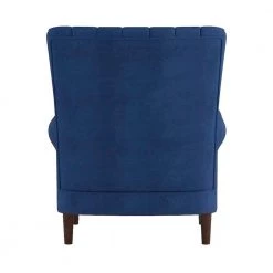 Carlson Navy Blue Velvet Club Channel Tufted Back Accent Chair by EVERGLADE HOME -EVERGLADE HOME Shop navy blue everglade home accent chairs lx 1047bu 1 4f 1000