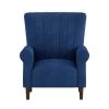 Carlson Navy Blue Velvet Club Channel Tufted Back Accent Chair by EVERGLADE HOME