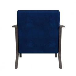 Jenson Navy Velvet Solid Wood Frame Accent Chair by EVERGLADE HOME -EVERGLADE HOME Shop navy everglade home accent chairs lx 1111nv 1 4f 1000