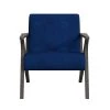 Jenson Navy Velvet Solid Wood Frame Accent Chair by EVERGLADE HOME
