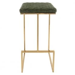Quincy 29" Quilted Stitched Leather Gold Metal Bar Stool With Footrest in Olive Green by Leisuremod 11 Quincy 29" Quilted Stitched Leather Gold Metal Bar Stool With Footrest in Olive Green by Leisuremod -EVERGLADE HOME Shop olive green leisuremod bar stools qsg29g c3 1000