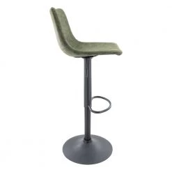 Tilbury Modern Adjustable Leather Bar Stool Black Iron Base With Footrest & 360-Degree Swivel in Olive Green by Leisuremod 12 Tilbury Modern Adjustable Leather Bar Stool Black Iron Base With Footrest & 360-Degree Swivel in Olive Green by Leisuremod -EVERGLADE HOME Shop olive green leisuremod bar stools ts29g 4f 1000