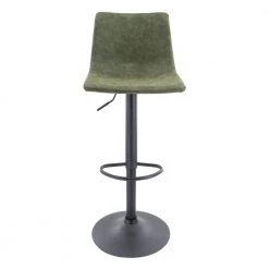 Tilbury Modern Adjustable Leather Bar Stool Black Iron Base With Footrest & 360-Degree Swivel in Olive Green by Leisuremod 11 Tilbury Modern Adjustable Leather Bar Stool Black Iron Base With Footrest & 360-Degree Swivel in Olive Green by Leisuremod -EVERGLADE HOME Shop olive green leisuremod bar stools ts29g c3 1000