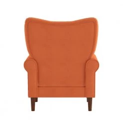 Cecily Orange Velvet Tufted Back Club Accent Chair by EVERGLADE HOME -EVERGLADE HOME Shop orange everglade home accent chairs lx 1046rn 1 4f 1000