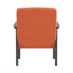 Savion Orange Textured Upholstery Solid Wood Frame Accent Arm Chair by EVERGLADE HOME -EVERGLADE HOME Shop orange everglade home accent chairs lx 1105rn 1 4f 1000