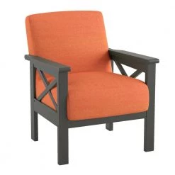 Savion Orange Textured Upholstery Solid Wood Frame Accent Arm Chair by EVERGLADE HOME -EVERGLADE HOME Shop orange everglade home accent chairs lx 1105rn 1 c3 1000