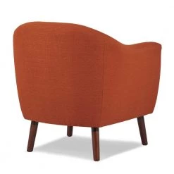 Lhasa Orange Textured Upholstery Barrel Back Accent Chair by EVERGLADE HOME -EVERGLADE HOME Shop orange everglade home accent chairs lx 1192rn 4f 1000