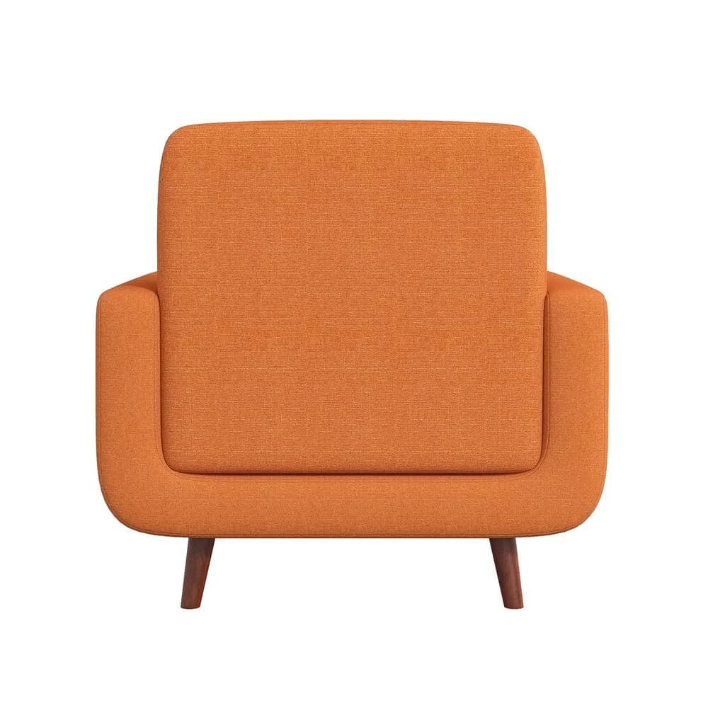 Adelia Orange Textured Upholstery Tufted Back Accent Chair by EVERGLADE HOME 4 Adelia Orange Textured Upholstery Tufted Back Accent Chair by EVERGLADE HOME - Image 4