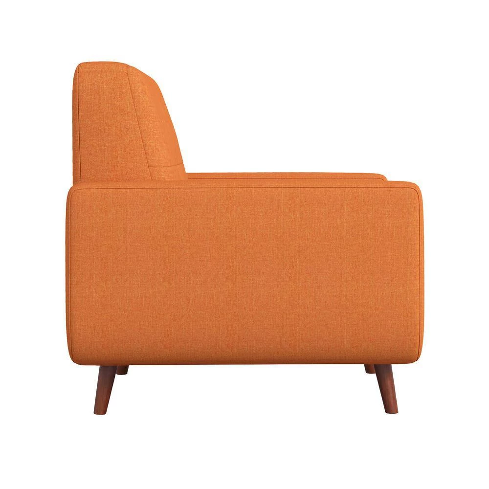 Adelia Orange Textured Upholstery Tufted Back Accent Chair by EVERGLADE HOME 2 Adelia Orange Textured Upholstery Tufted Back Accent Chair by EVERGLADE HOME - Image 2