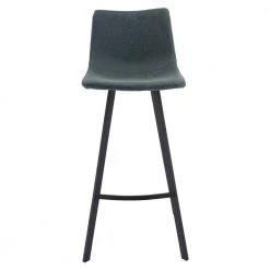 Elland Modern 29.9" Upholstered Leather Bar Stool With Black Iron Legs & Footrest Set of 2 in Peacock Blue by Leisuremod -EVERGLADE HOME Shop peacock blue leisuremod bar stools es29bu2 c3 1000