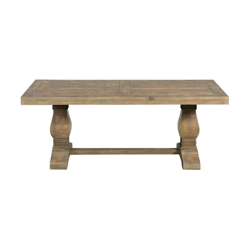 Napa 50 in. Reclaimed Natural Large Rectangle Wood Coffee Table with Pedestal Base by Martin Svensson Home 1 Napa 50 in. Reclaimed Natural Large Rectangle Wood Coffee Table with Pedestal Base by Martin Svensson Home