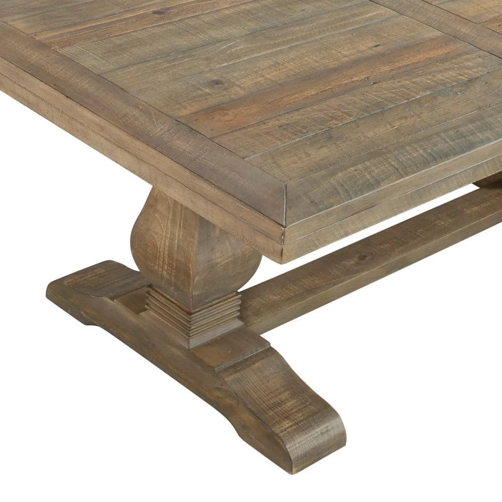 Napa 50 in. Reclaimed Natural Large Rectangle Wood Coffee Table with Pedestal Base by Martin Svensson Home 6 Napa 50 in. Reclaimed Natural Large Rectangle Wood Coffee Table with Pedestal Base by Martin Svensson Home - Image 6