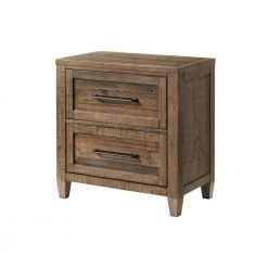 Napa 2-Drawer Reclaimed Natural Solid Wood Nightstand (30 in. H x 29 in. W x 17 in. D) by Martin Svensson Home
