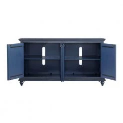 Garden District 65 in. Rustic Blue Solid Wood TV Stand, Fits Up to 70 in. TV with 4-Doors by Martin Svensson Home -EVERGLADE HOME Shop rustic blue martin svensson home tv stands 909185 44 1000