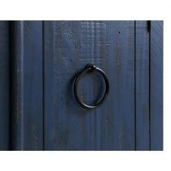 Garden District 65 in. Rustic Blue Solid Wood TV Stand, Fits Up to 70 in. TV with 4-Doors by Martin Svensson Home -EVERGLADE HOME Shop rustic blue martin svensson home tv stands 909185 76 1000