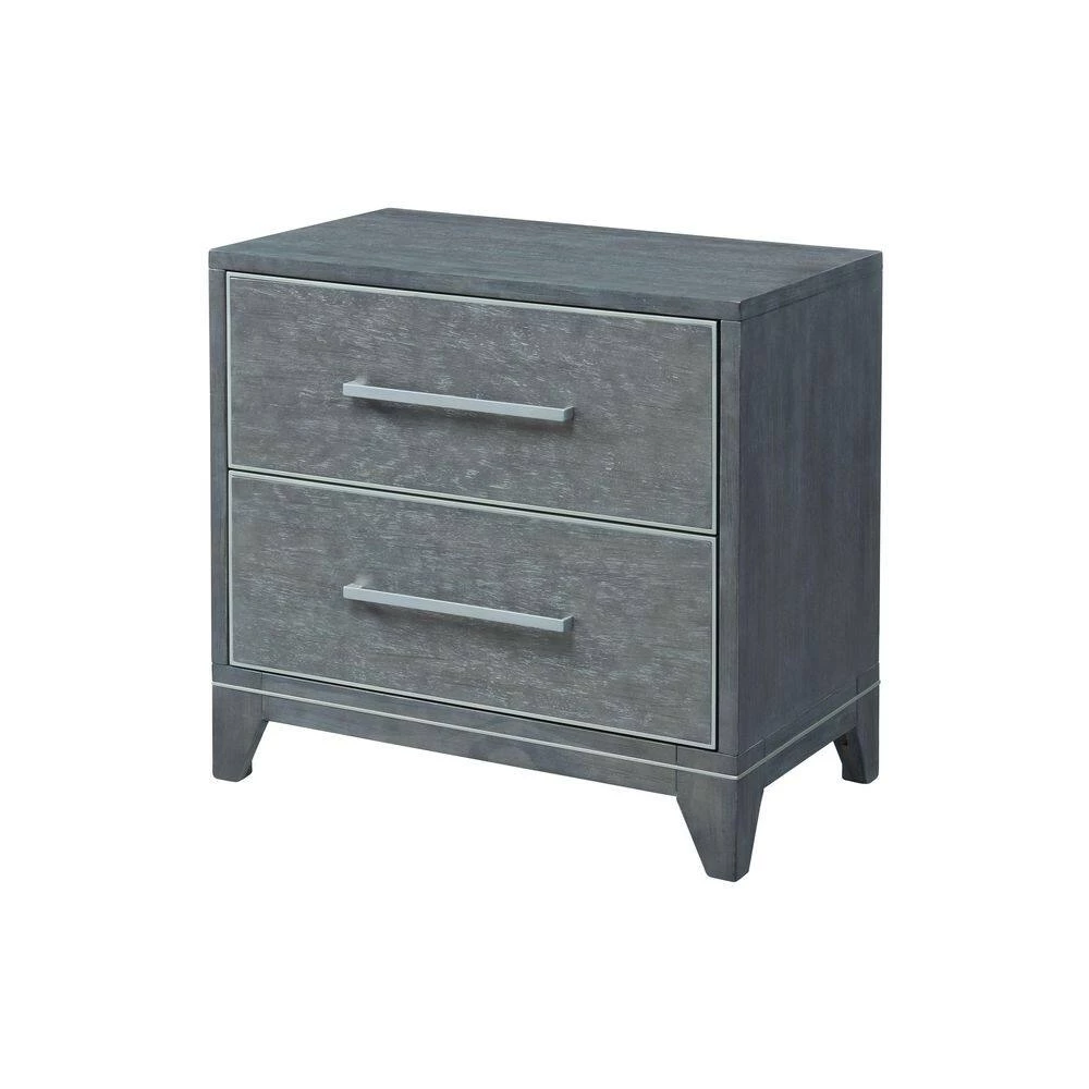 Memphis 2-Drawer Slate Grey Nightstand with Fingerprint Lock (29 in. H x 30 in. W x 18 in. D) by Martin Svensson Home 2 Memphis 2-Drawer Slate Grey Nightstand with Fingerprint Lock (29 in. H x 30 in. W x 18 in. D) by Martin Svensson Home - Image 2