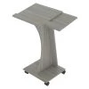 14 in. Rectangular Smoke Oak Laptop Desks with Wheels by Inval