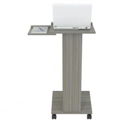 14 in. Rectangular Smoke Oak Laptop Desks with Wheels by Inval -EVERGLADE HOME Shop smoke oak inval laptop desks mlp 5220 66 1000