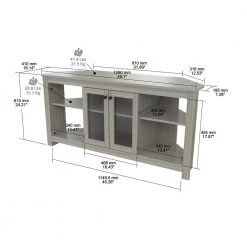50 in. Smoked Oak Wood Corner TV Stand Fits TVs Up to 60 in. with Adjustable Shelves by Inval 12 50 in. Smoked Oak Wood Corner TV Stand Fits TVs Up to 60 in. with Adjustable Shelves by Inval -EVERGLADE HOME Shop smoke oak inval tv stands mtv 20019 4f 1000