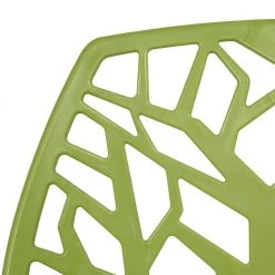 Cornelia Modern Spring Cut-Out Tree Design Stackable Dining Side Chair Solid Green (Set of 4) by Leisuremod -EVERGLADE HOME Shop solid green leisuremod dining chairs c18sg4 1f 1000