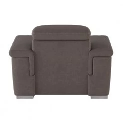Wystan Taupe Textured Microfiber Accent Chair with Pull-out Ottoman by EVERGLADE HOME -EVERGLADE HOME Shop taupe everglade home accent chairs lx 9808stp 1 4f 1000