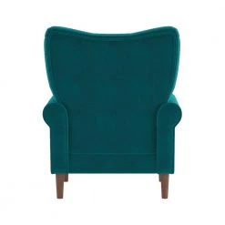 Cecily Teal Velvet Tufted Back Club Accent Chair by EVERGLADE HOME -EVERGLADE HOME Shop teal everglade home accent chairs lx 1046tl 1 4f 1000