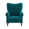 Cecily Teal Velvet Tufted Back Club Accent Chair by EVERGLADE HOME