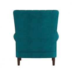 Carlson Teal Velvet Club Channel Tufted Back Accent Chair by EVERGLADE HOME -EVERGLADE HOME Shop teal everglade home accent chairs lx 1047tl 1 4f 1000