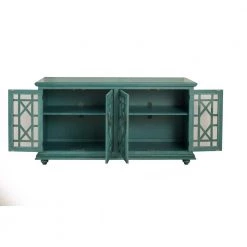 Elegant Teal Glass TV Stand Fits TVs Up to 65 in. with Cable Management by Martin Svensson Home 13 Elegant Teal Glass TV Stand Fits TVs Up to 65 in. with Cable Management by Martin Svensson Home -EVERGLADE HOME Shop teal martin svensson home tv stands 91001 4f 1000