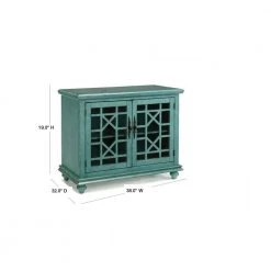 Elegant Teal Composite TV Stand Fits TVs Up to 42 in. with Removable Shelves by Martin Svensson Home -EVERGLADE HOME Shop teal martin svensson home tv stands 91031 40 1000