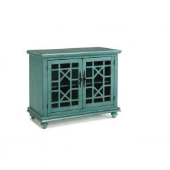 Elegant Teal Composite TV Stand Fits TVs Up to 42 in. with Removable Shelves by Martin Svensson Home -EVERGLADE HOME Shop teal martin svensson home tv stands 91031 c3 1000