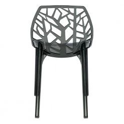 Cornelia Modern Spring Cut-Out Tree Design Stackable Dining Chair in Transparent Black by Leisuremod -EVERGLADE HOME Shop transparent black leisuremod dining chairs c18tbl 4f 1000