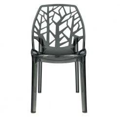 Cornelia Modern Spring Cut-Out Tree Design Stackable Dining Chair in Transparent Black by Leisuremod -EVERGLADE HOME Shop transparent black leisuremod dining chairs c18tbl c3 1000