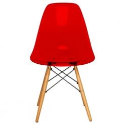 Dover Modern Eiffel Base Plastic Dining Chair With Wood Legs In Transparent Red by Leisuremod 9 Dover Modern Eiffel Base Plastic Dining Chair With Wood Legs In Transparent Red by Leisuremod -EVERGLADE HOME Shop transparent red leisuremod dining chairs ep19tr c3 1000