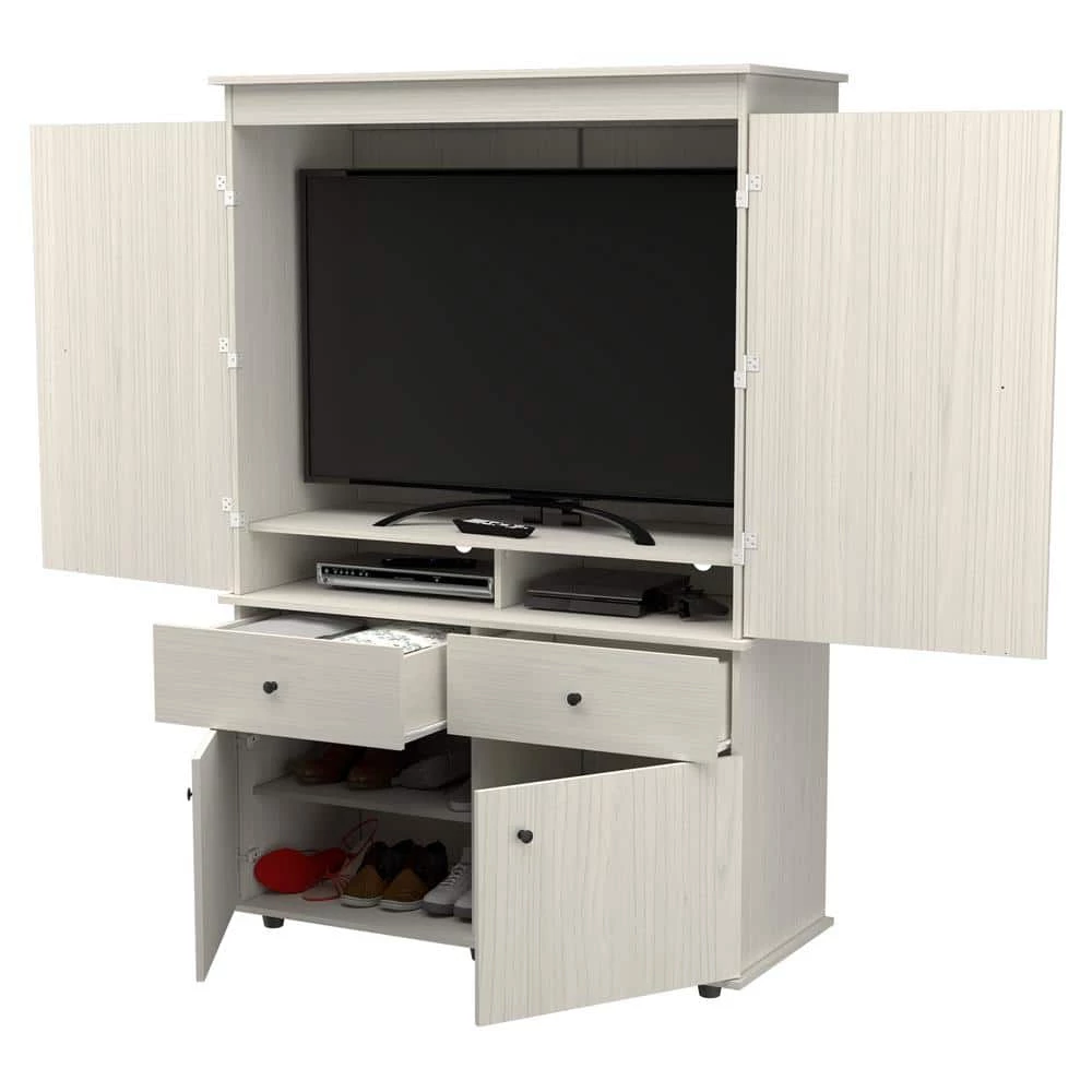 Washed Oak Armoire 70.9 in. H x 47.2 in. W x 19.9 in. D by Inval 8 Washed Oak Armoire 70.9 in. H x 47.2 in. W x 19.9 in. D by Inval - Image 8