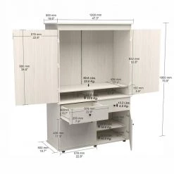 Washed Oak Armoire 70.9 in. H x 47.2 in. W x 19.9 in. D by Inval 12 Washed Oak Armoire 70.9 in. H x 47.2 in. W x 19.9 in. D by Inval -EVERGLADE HOME Shop washed oak inval armoires wardrobes am 29323 c3 1000