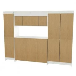 4-Piece Buffet with Wine Storage in Washed Oak by Inval -EVERGLADE HOME Shop washed oak inval bar cabinets bf gp4 66 1000