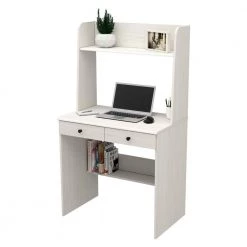 31.5" W Washed Oak Computer Desk with 2 drawers by Inval 8 31.5" W Washed Oak Computer Desk with 2 drawers by Inval -EVERGLADE HOME Shop washed oak inval computer desks cc 8101 40 1000