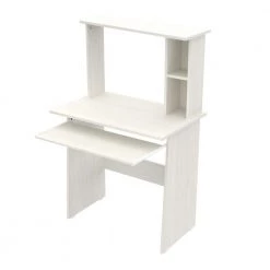 31.5 in. W Washed Oak Computer Desk with Slide-Out Keyboard Tray by Inval