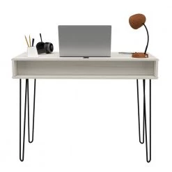 41.9 in. W Washed Oak Computer Desk with 2-Open Cubicles by Inval -EVERGLADE HOME Shop washed oak inval computer desks es 16903 66 1000