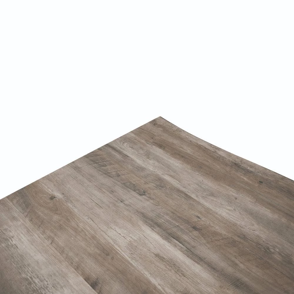 Ravenna Modern Rectangular Wood 63" Dining Table with Metal Legs in Weathered Oak by Leisuremod 5 Ravenna Modern Rectangular Wood 63" Dining Table with Metal Legs in Weathered Oak by Leisuremod - Image 5