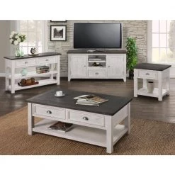 Monterey 50 in. White/Gray Large Rectangle Wood Coffee Table with Drawers by Martin Svensson Home 10 Monterey 50 in. White/Gray Large Rectangle Wood Coffee Table with Drawers by Martin Svensson Home -EVERGLADE HOME Shop white and grey martin svensson home coffee tables 890625 4f 1000