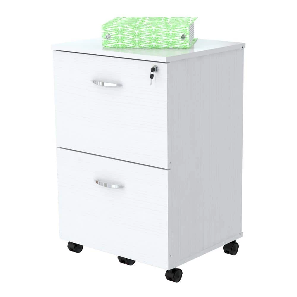 Laricina White Filing Cabinet by Inval 2 Laricina White Filing Cabinet by Inval - Image 2