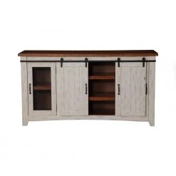 Toas White Metal TV Stand Fits TVs Up to 70 in. with Adjustable Shelves by Martin Svensson Home -EVERGLADE HOME Shop white martin svensson home tv stands 90906 4f 1000