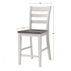 Monterey White Stain and Grey Solid Wood Counter Height Dining Chair (Set of 2) by Martin Svensson Home 12 Monterey White Stain and Grey Solid Wood Counter Height Dining Chair (Set of 2) by Martin Svensson Home -EVERGLADE HOME Shop white stain and grey martin svensson home dining chairs 5908963 1f 1000