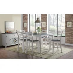 Monterey White Stain and Grey Solid Wood Counter Height Dining Chair (Set of 2) by Martin Svensson Home 13 Monterey White Stain and Grey Solid Wood Counter Height Dining Chair (Set of 2) by Martin Svensson Home -EVERGLADE HOME Shop white stain and grey martin svensson home dining chairs 5908963 31 1000