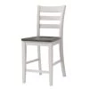 Monterey White Stain and Grey Solid Wood Counter Height Dining Chair (Set of 2) by Martin Svensson Home