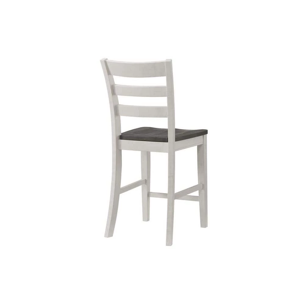 Monterey White Stain and Grey Solid Wood Counter Height Dining Chair (Set of 2) by Martin Svensson Home 3 Monterey White Stain and Grey Solid Wood Counter Height Dining Chair (Set of 2) by Martin Svensson Home - Image 3