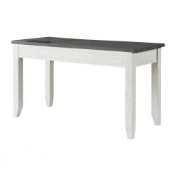 Monterey 57 in. Rectangular Stain and Grey Solid Pine Wood 2-Drawer Lift Top Computer Desk with Fingerprint Lock by Martin Svensson Home -EVERGLADE HOME Shop white stain and grey martin svensson home standing desks 7908902 66 1000