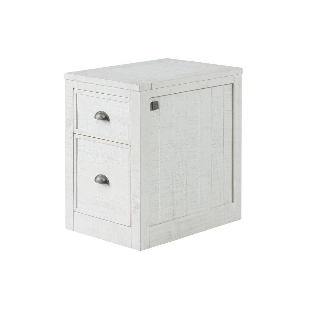 Monterey White Stain File Cabinet with 2-Drawers and Fingerprint Lock by Martin Svensson Home 1 Monterey White Stain File Cabinet with 2-Drawers and Fingerprint Lock by Martin Svensson Home